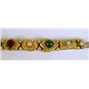 Image 2 : A 14K YELLOW GOLD AND HARDSTONE SLIDE FORM BRACELET