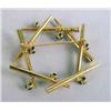 Image 3 : A 14K YELLOW GOLD AND SAPPHIRE MODERN ABSTRACT STAR BROOCH
