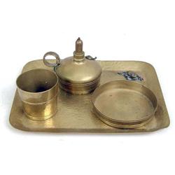 A GORHAM FOUR PIECE MIXED METAL SEALING WAX SET