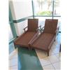 Image 1 : Pair of Synthetic Rattan Outdoor Loungers 80"L, 29"W, 13"H
