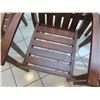 Image 8 : Set of 6 Pottery Barn Slatted Wooden Chairs 24" x 18" (36" Back Height)