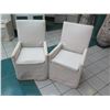 Image 1 : Qty 2 Restoration Hardware Rolling Slipcovered Chairs 24" x 19" (40" Back Height), Flax Color, Shows