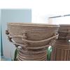 Image 2 : Pair of Tall Torchiere Floor Lamp Columns, Wrapped w/ Twisted Rope 16" Dia, 71" Tall