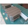 Image 8 : Pair of Modern Side Tables, Faux Snakeskin & Acrylic Corner Panels, 20"x20"x18"H