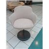 Image 1 : Upholstered Swivel Chair with Pedestal Base, Adjustable Height, 25" x 18" x 36"H