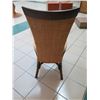 Image 6 : Chair with Woven Backrest & Dark Wood Frame 20" x 18" x 40"H
