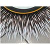 Image 2 : Neiman Marcus Round Mirror with Wood-Tip Fringe (Overall Diameter 34")