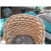 Image 8 : Qty 2 Ralph Lauren Joshua Tree Woven Barrel-Back Chairs w/ Accent Table (14" Dia, 23"H), Chairs 34" 