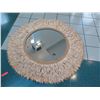 Image 1 : Large Round Mirror with Coconut Shell Fringe (55" Overall Diameter)