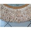 Image 2 : Large Round Mirror with Coconut Shell Fringe (55" Overall Diameter)