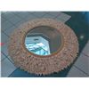 Image 1 : Large Round Mirror with Coconut Shell Fringe (55" Overall Diameter)