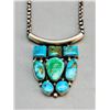 Image 2 : Contemporary Style Turquoise and Sterling Silver Necklace