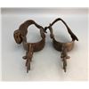 Image 8 : Large Antique Mexican Silver Inlay Spurs
