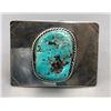 Image 1 : Turquoise and Sterling Silver Belt Buckle