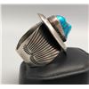 Image 2 : Nice Turquoise and Sterling Silver Ring - Size 12.5