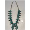 Image 2 : Turquoise Cluster Squash Blossom Necklace