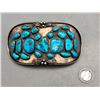 Image 2 : Large Turquoise and Sterling Silver Belt Buckle