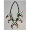 Image 2 : Sterling Silver Turquoise and Claw Necklace