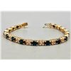 Image 1 : 14k Gold Diamond and Sapphire Bracelet