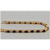 Image 6 : 14k Gold Diamond and Sapphire Bracelet