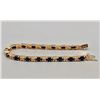 Image 8 : 14k Gold Diamond and Sapphire Bracelet