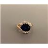 Image 2 : Gold Diamond and Sapphire Ring