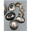 Image 2 : Group of 8 Conchos Buttons and Belt Buckle