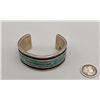 Image 2 : Turquoise and Sterling Silver Inlay Bracelet