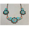 Image 1 : Vintage Sterling Silver Inlay Necklace