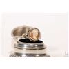Image 2 : 9kt yellow gold and carved cameo ring marked 375 in a sterling silver Birks ring box