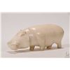 Image 2 : Hand carved Ivory African hippopotamus figure 6" in length, age appropriate condition, see photos. C