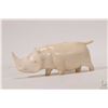 Image 2 : Hand carved Ivory African Rhinoceros figure, 5 1/2" in length, age appropriate condition, see photos