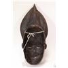 Image 2 : Vintage carved African mask with head dress, 15" in height