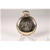Image 2 : Balco size 16, Swiss made 17 jewelled pocket watch marked "Cal 536", white enamel dial with Arabic n