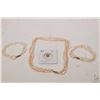Image 1 : Two freshwater pearl bracelets and a necklace plus a small 1855 California gold coin 3/8" in diamete