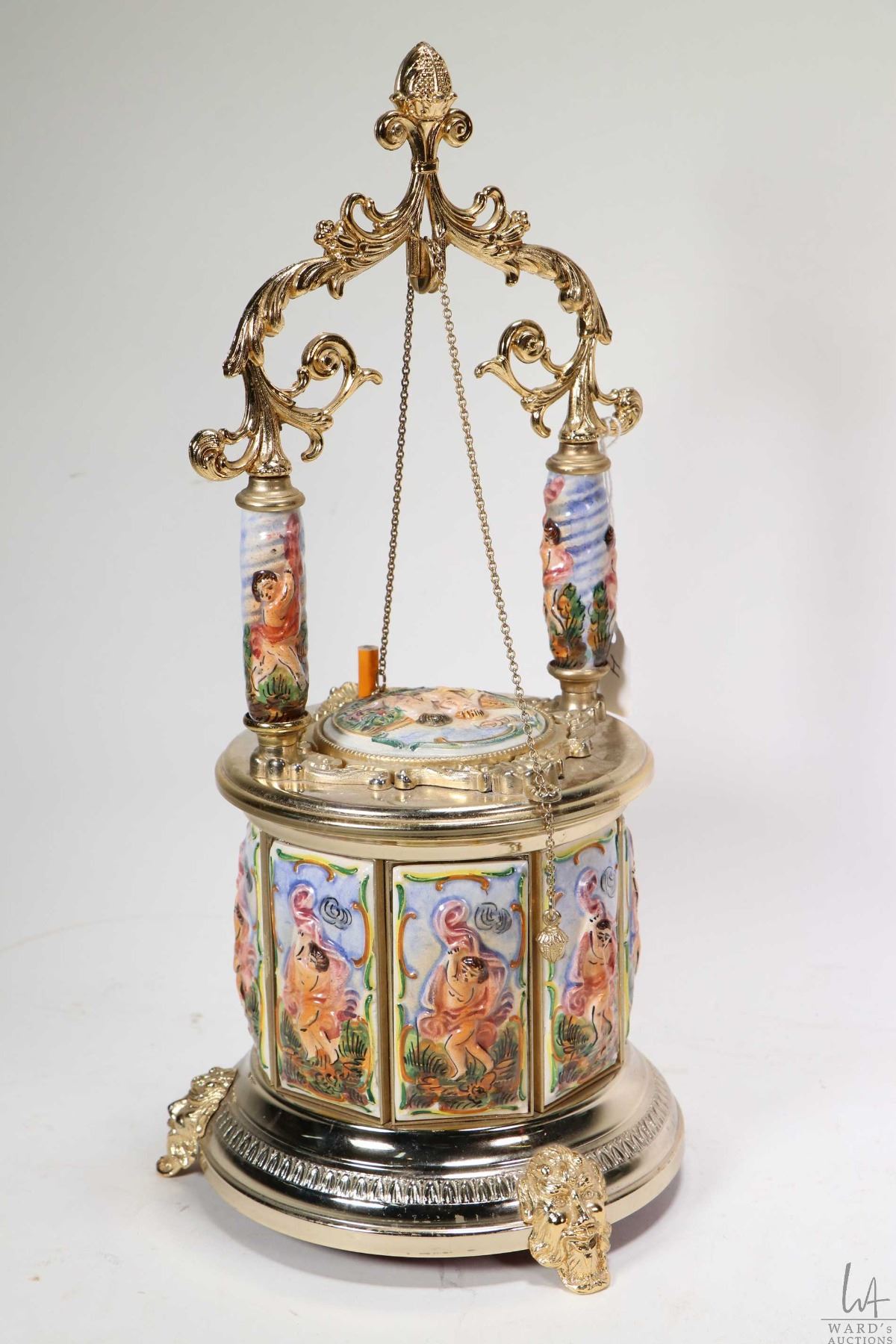 italian cigarette carousel Music Dispenser With Certificate and Original Box Collectible Cigarette Storage Swiss Music Box Housewarming Gift Reuge Carillon Cigarette Dispenser Italy
