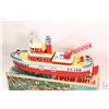Image 2 : Japanese Marusan Toys vintage Fireboat battery operated tin toy, appears new in box