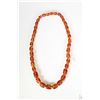 Image 1 : Vintage graduated golden amber bead necklace, 28" in length