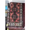Image 1 : 100% handmade Iranian Saveh wool area carpet/ runner with multiple medallions in shades of red, blue