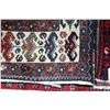 Image 2 : 100% handmade Iranian Saveh wool area carpet/ runner with multiple medallions in shades of red, blue