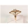 Image 2 : Vintage 14kt yellow gold and diamond ring set with .42ct brilliant white diamond. Retail replacement