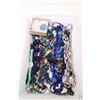 Image 1 : Tray lot of vintage and collectible jewellery including beaded necklaces, earrings, watch etc.
