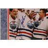 Image 3 : Two framed and autographed Edmonton Oiler's photographs including Dave Semenko and Mark Messier