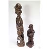 Image 1 : Two African treenware carvings including 17" figural carving and a seated monkey