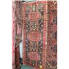 Image 1 : 100% handmade Iranian Ardebil wool carpet runner with triple medallion, gray background, stylized fl