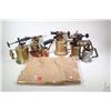 Image 1 : Six vintage gas torches and a welder's leather smock