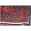 Image 2 : 100% handmade Iranian Baluchi wool area carpet with deep red background and overall geometric design