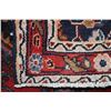 Image 2 : 100% handmade Iranian Hamden wool carpet runner with overall geometric floral design and blue backgr