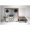 Image 1 : Akai model GX-630D reel to reel tape recorder with assorted tapes not tested at time of cataloguing.