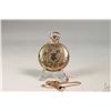 Image 2 : Vintage J.S. Barnard pocket watch in 14kt gold filled 25 year, heavily chaised decorative gold case,